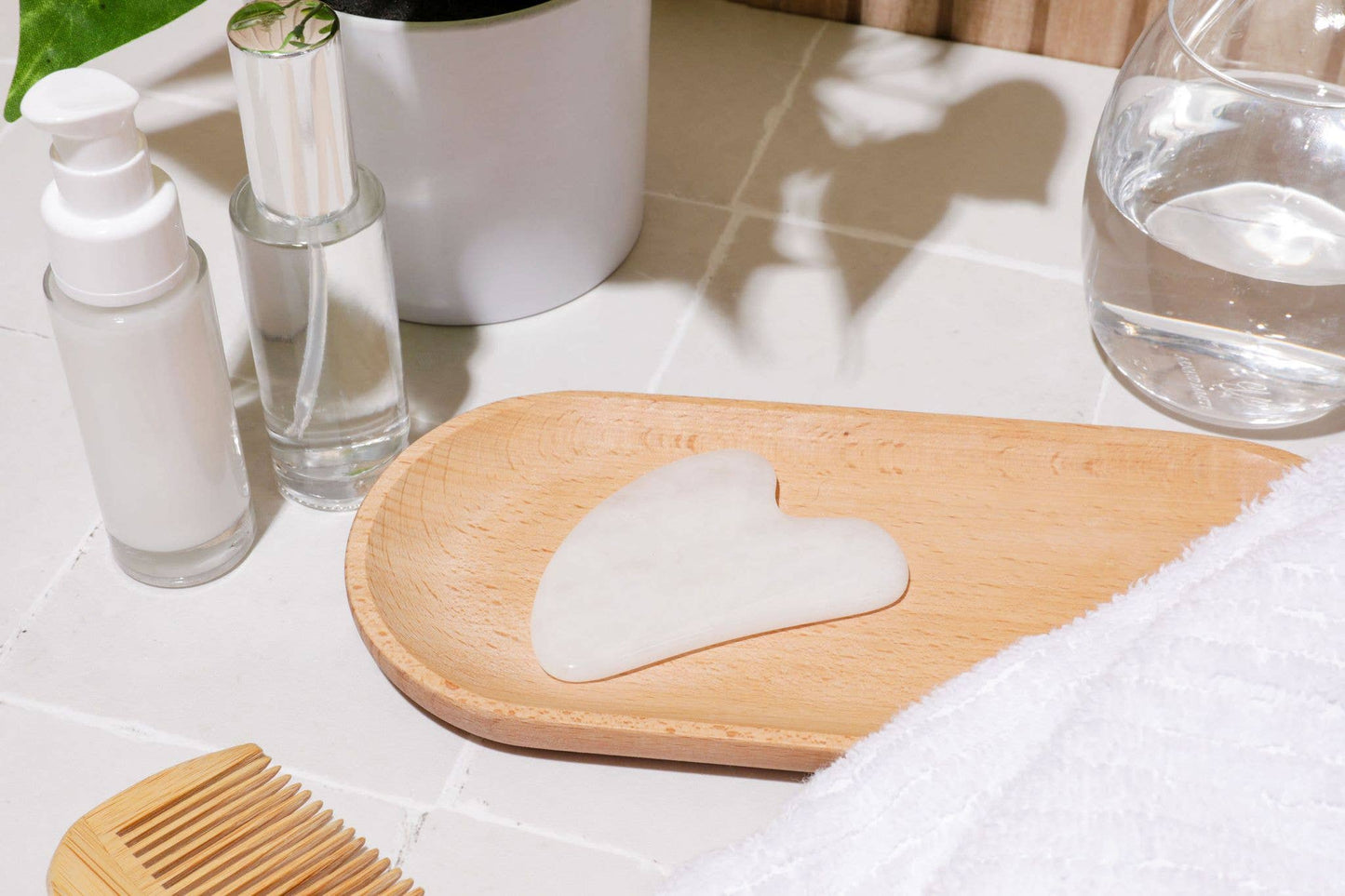 Gua Sha Stone | Natural White Jade | Muse Ever After