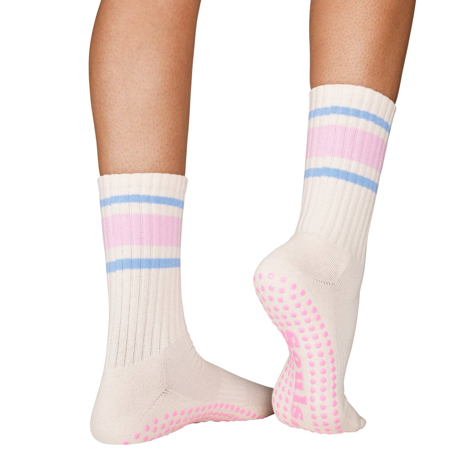 Pink Retro Pilates Socks | SOULS. | Muse Ever After