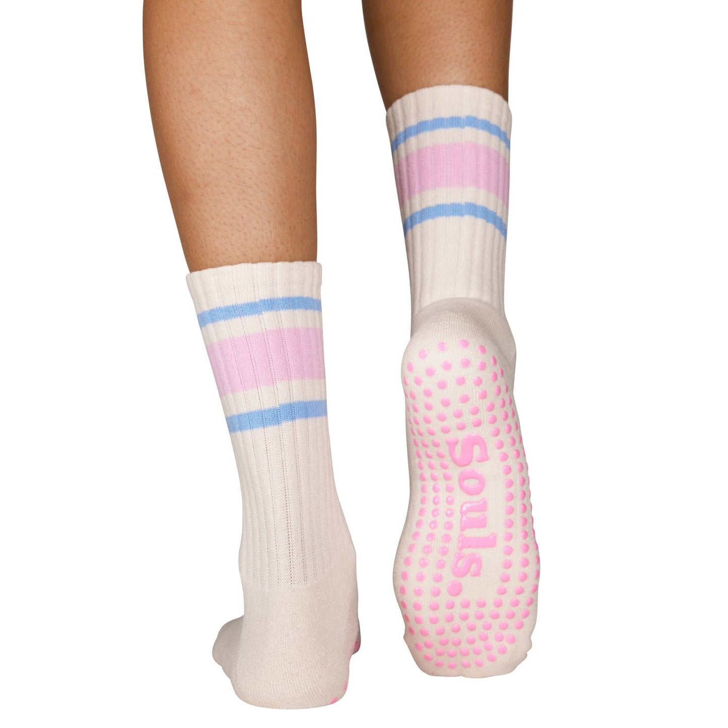 Pink Retro Pilates Socks | SOULS. | Muse Ever After