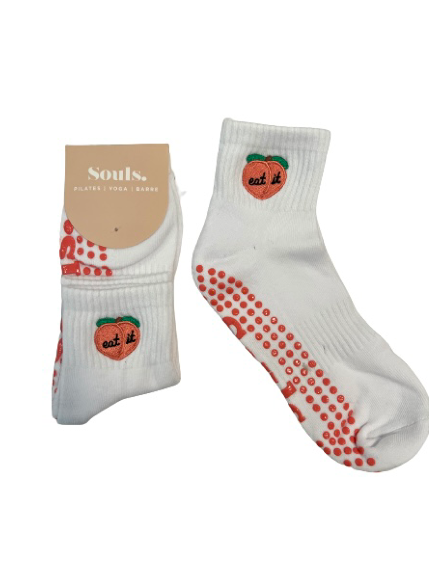 Eat It Peachy Pilates Socks | SOULS. | Muse Ever After