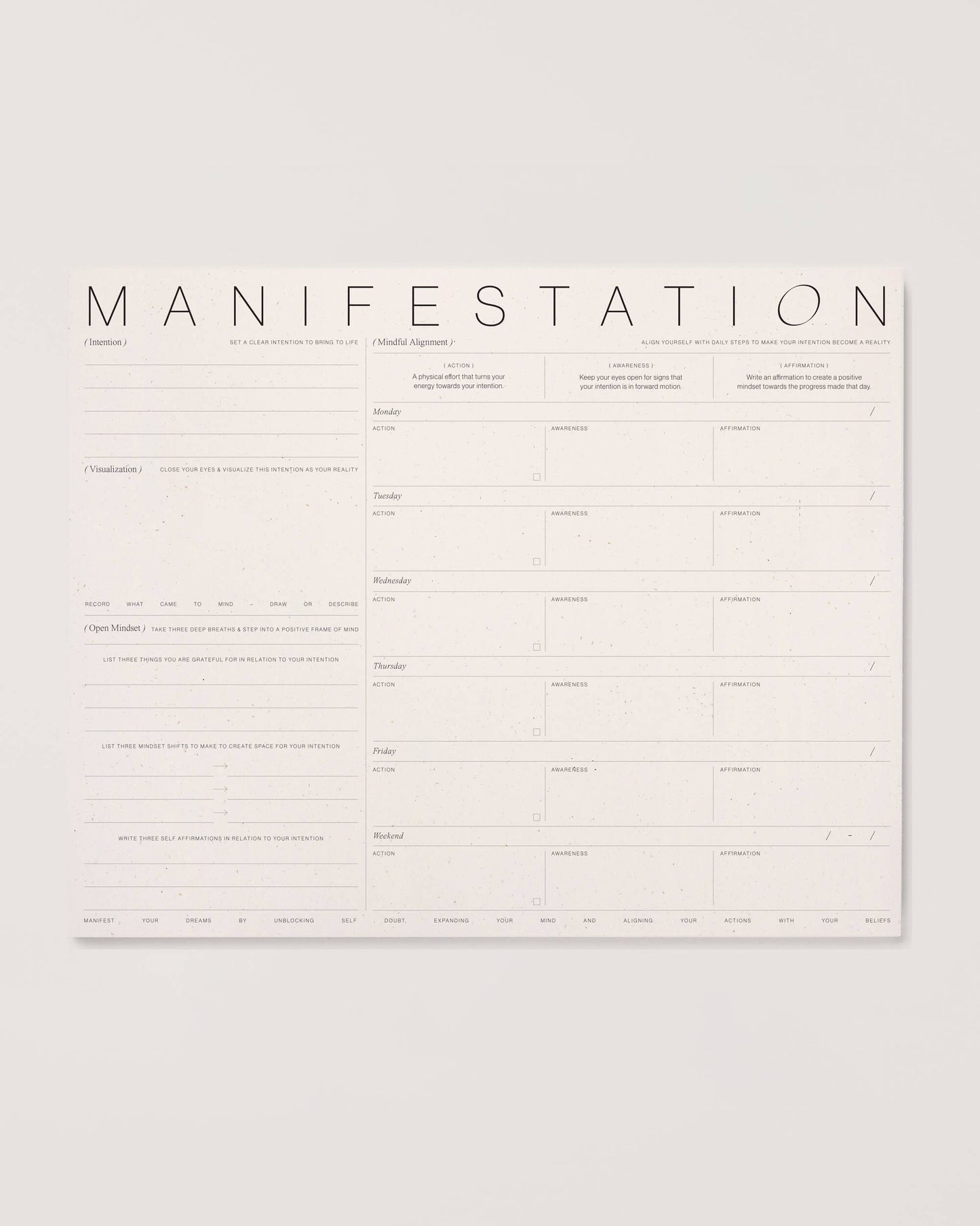 Manifestation Pad | WILDE HOUSE PAPER | Muse Ever After