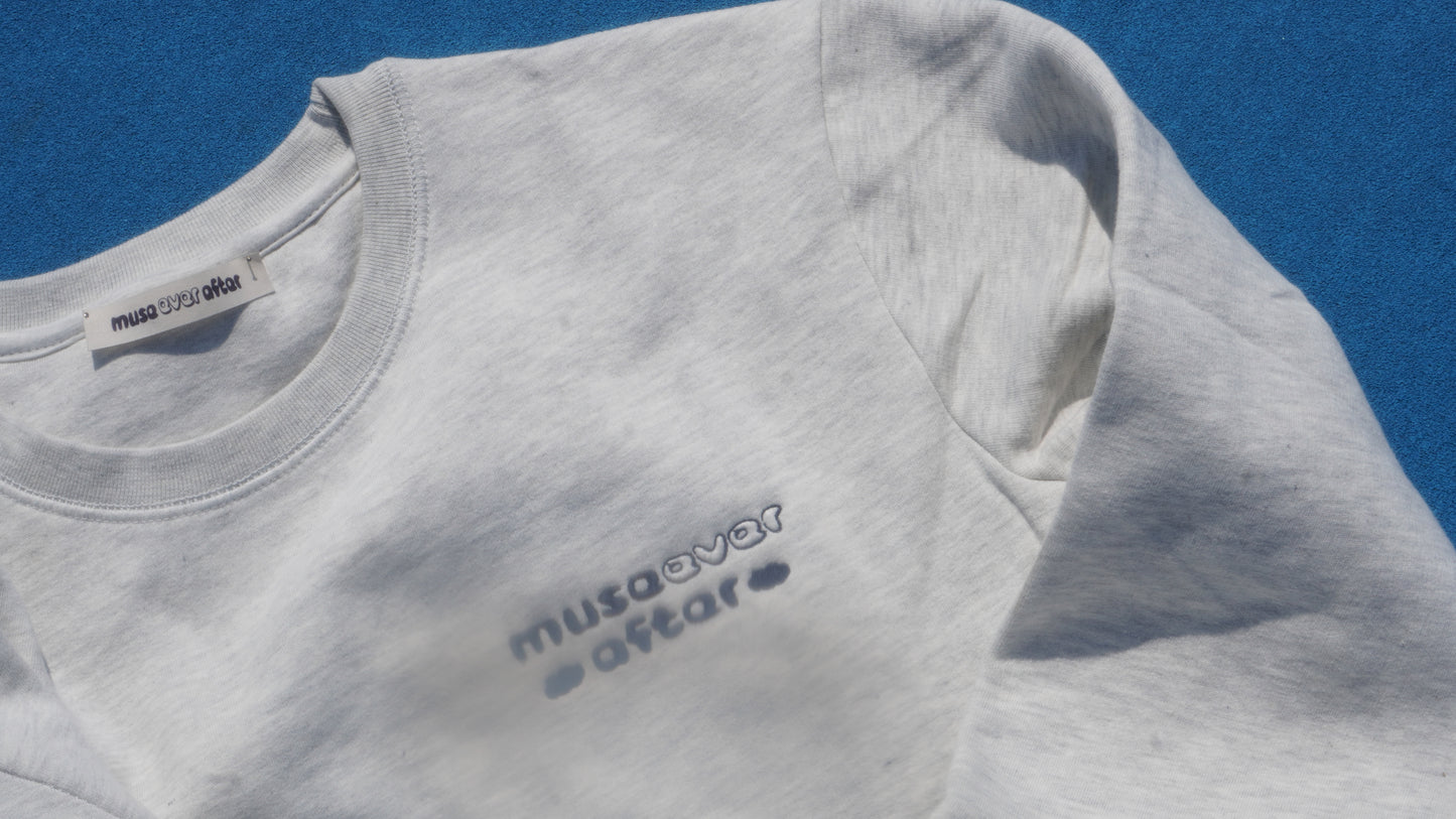 Muse Ever After® Logo Crewneck - Heather Gray / Navy | Muse Ever After