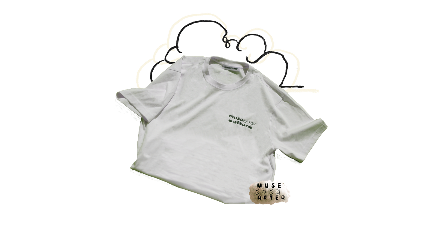 Muse Ever After® Logo T-Shirt - Cream / Navy | Muse Ever After