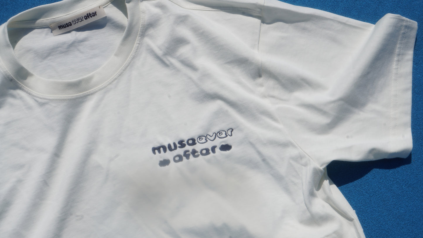 Muse Ever After® Logo T-Shirt - Cream / Navy | Muse Ever After