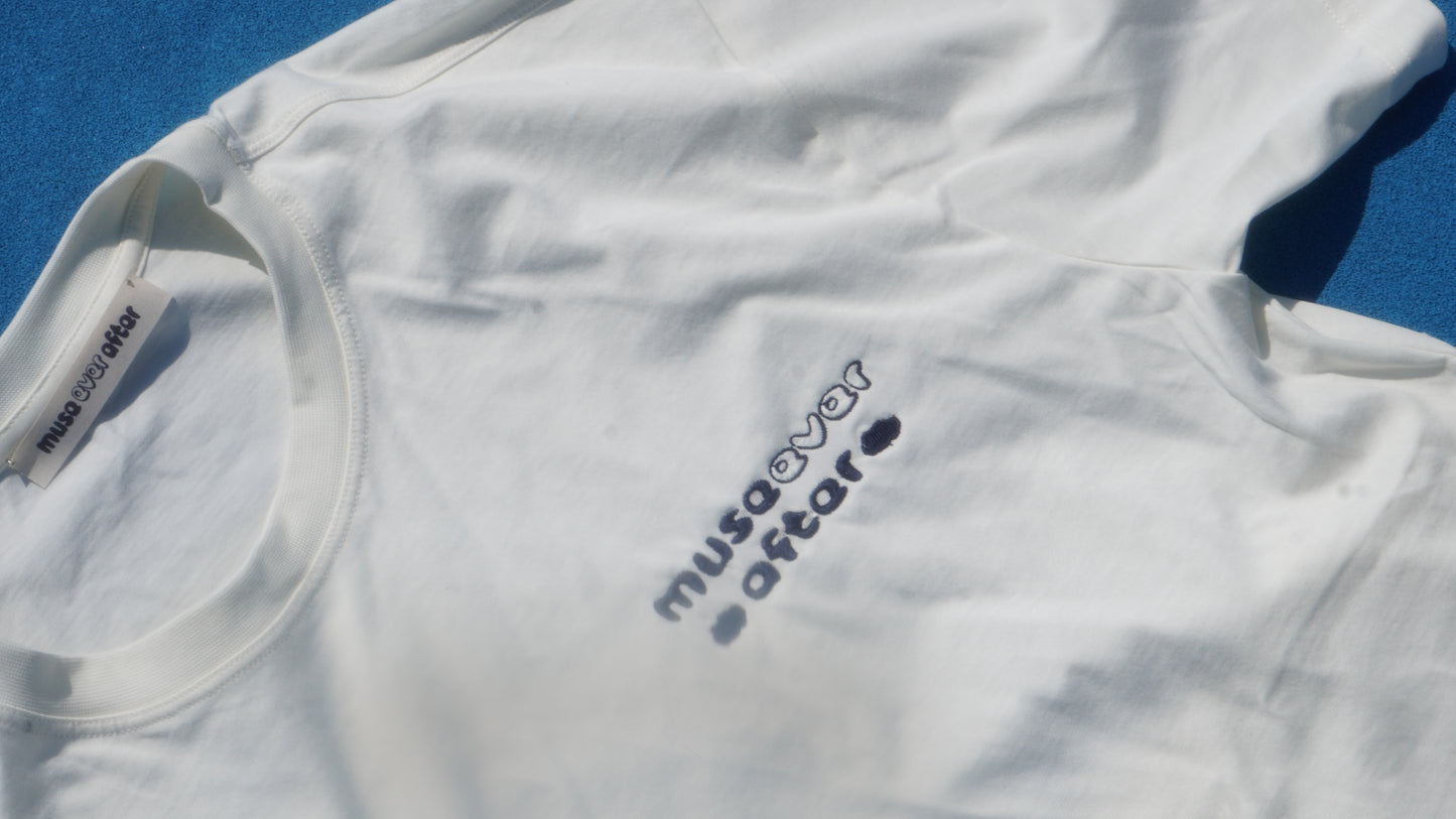 Muse Ever After® Logo T-Shirt - Cream / Navy | Muse Ever After