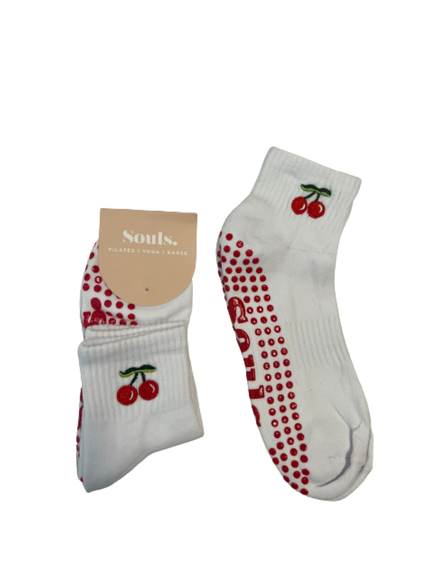Very Cherry Pilates Socks | SOULS. | Muse Ever After