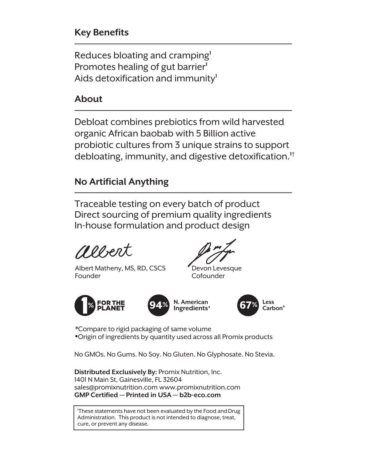 Debloat: Prebiotic + Probiotic: Florida Orange | PROMIX | Muse Ever After