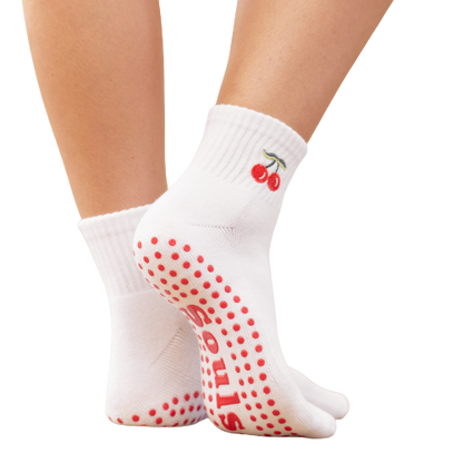 Very Cherry Pilates Socks | SOULS. | Muse Ever After