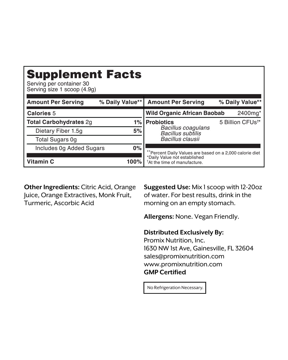 Debloat: Prebiotic + Probiotic: Florida Orange | PROMIX | Muse Ever After