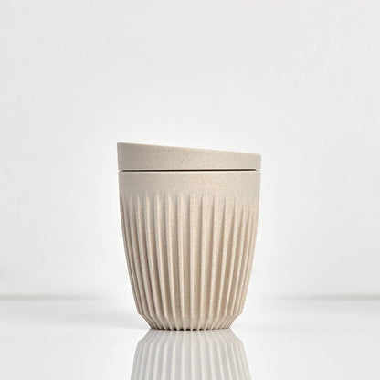 Reusable Coffee Cup 8oz Natural | HUSKEE | Muse Ever After