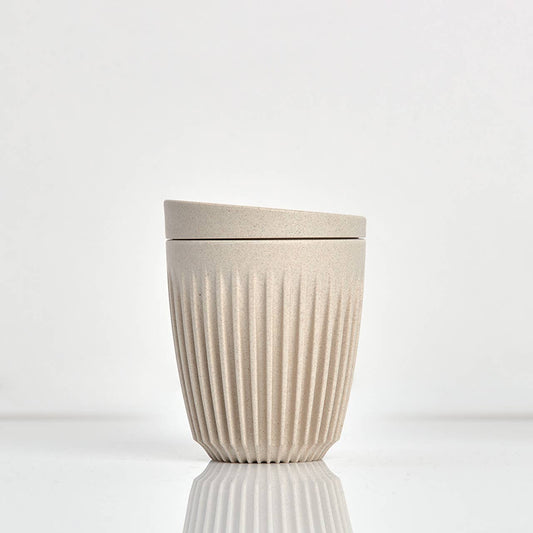 Reusable Coffee Cup 8oz Natural | HUSKEE | Muse Ever After