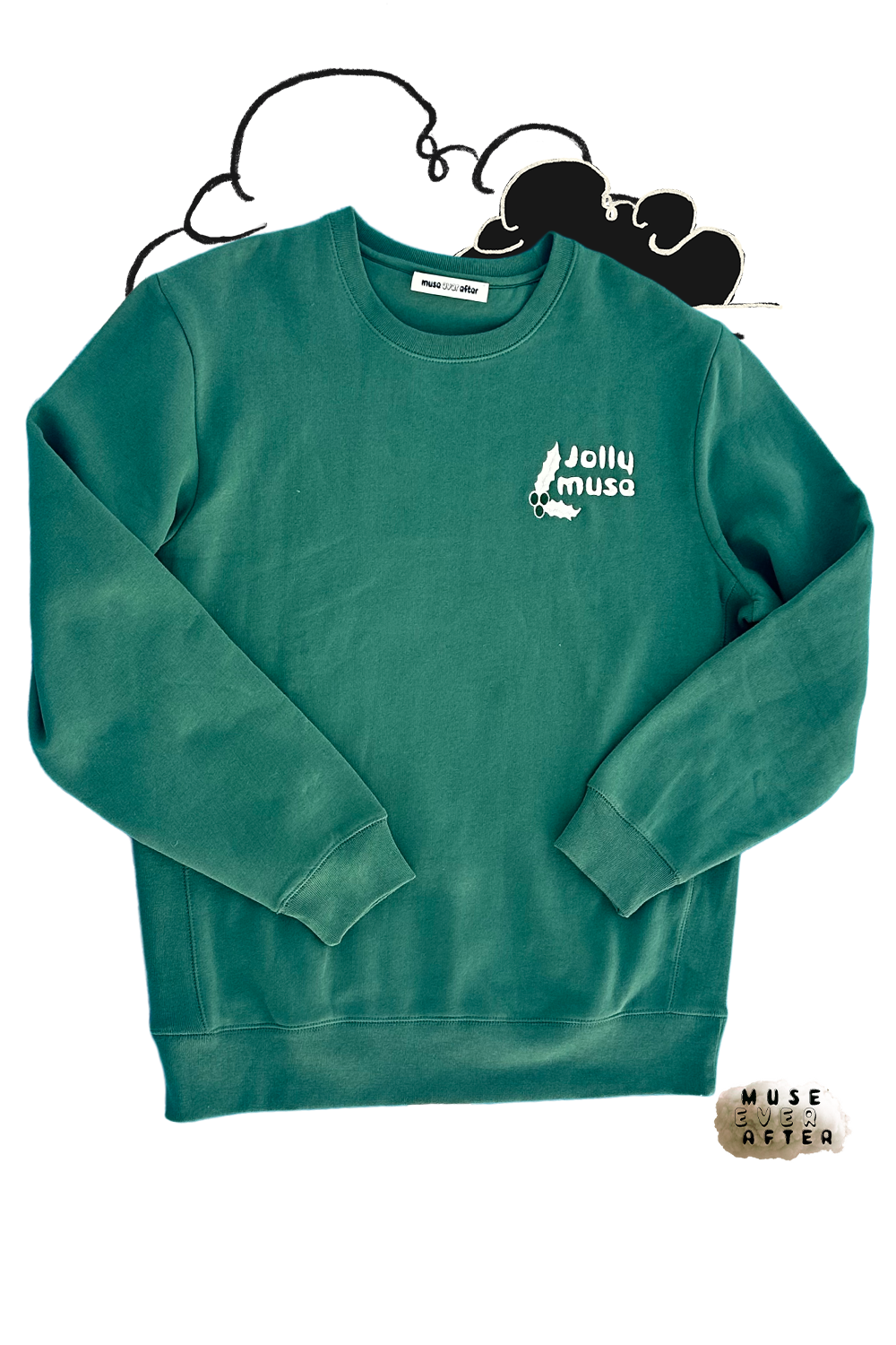Jolly Muse | Embroidered Crewneck Sweatshirt | Muse Ever After