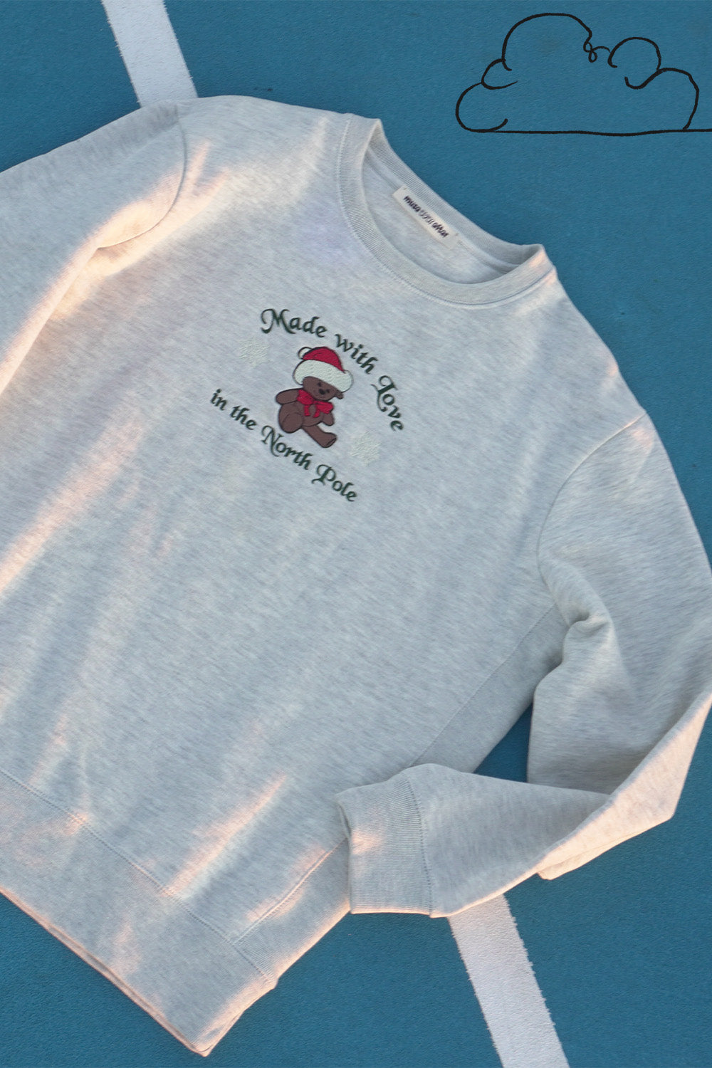 Made With Love In The Northpole | Embroidered Crewneck Sweatshirt | Muse Ever After