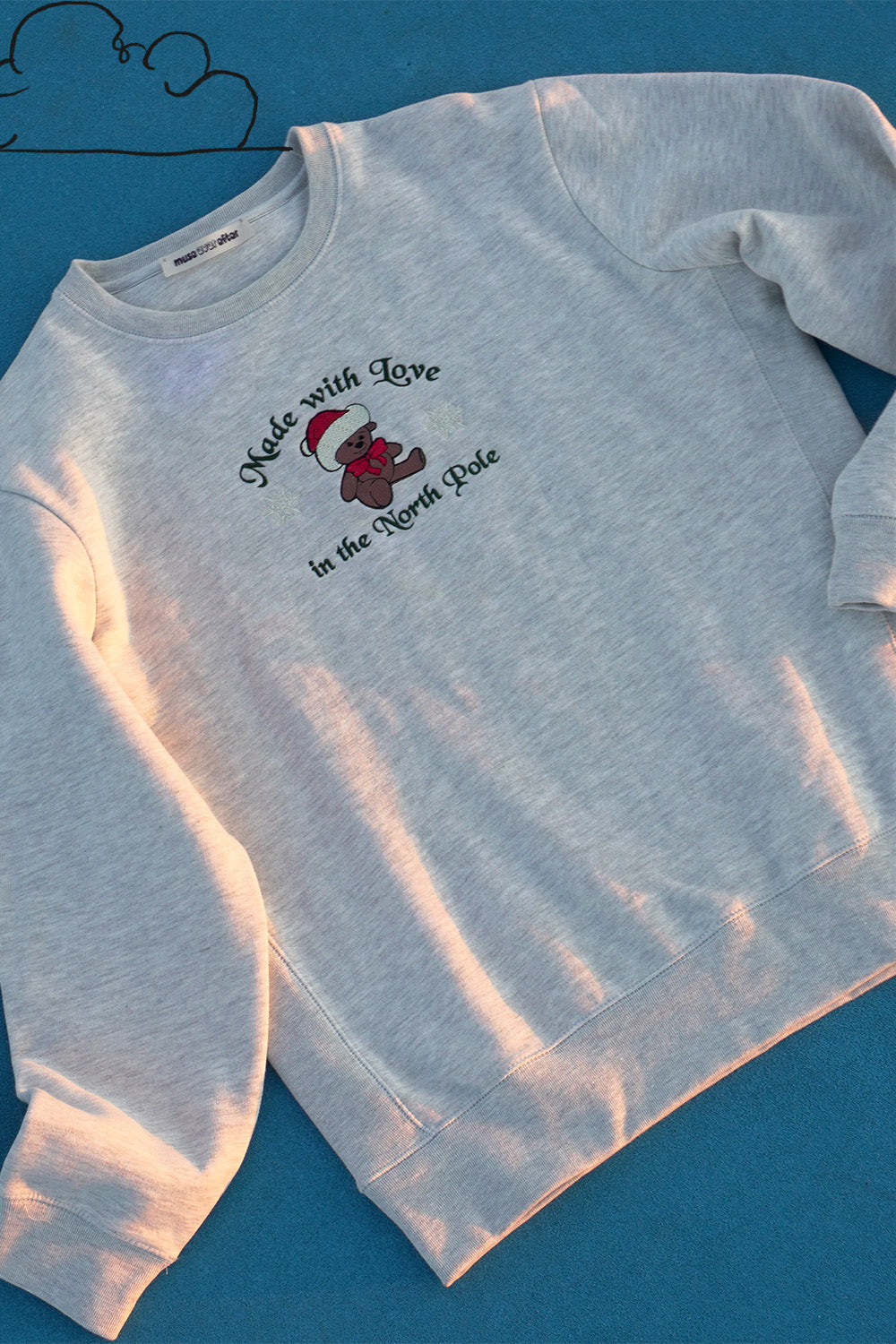 Made With Love In The Northpole | Embroidered Crewneck Sweatshirt | Muse Ever After