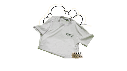 Muse Ever After® Logo T-Shirt - Cream / Navy | Muse Ever After