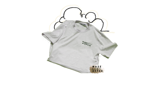 Muse Ever After® Logo T-Shirt - Cream / Navy | Muse Ever After