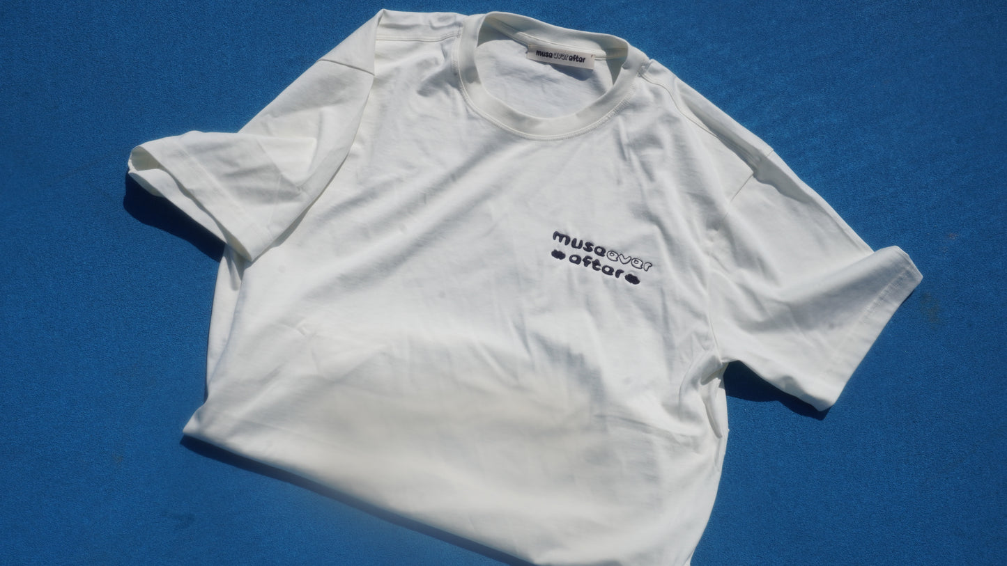 Muse Ever After® Logo T-Shirt - Cream / Navy | Muse Ever After