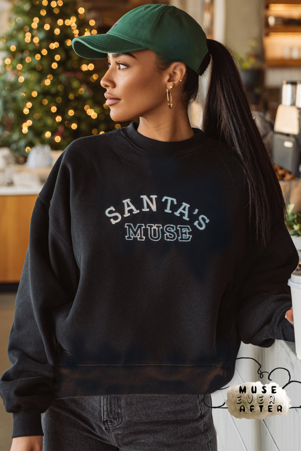 Santa's Muse | Christmas Crewneck Sweatshirt | Muse Ever After
