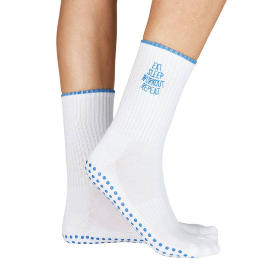 Eat, Sleep, Workout, Repeat Pilates Socks | SOULS. | Muse Ever After